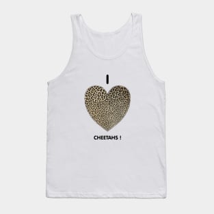 I love Cheetahs faux fur texture heart for t-shirt design, apparel, mugs, cases, wall art, stickers, travel mug T-Shirt Tank Top